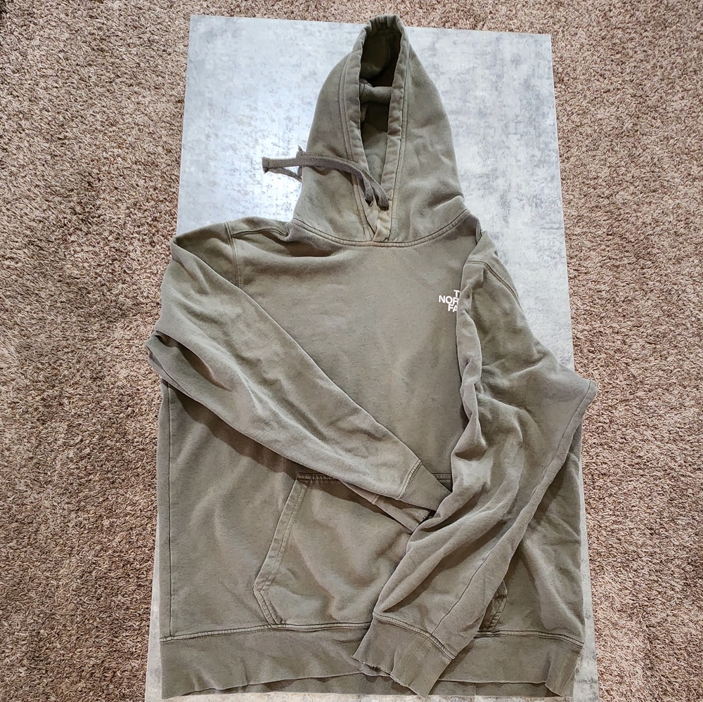 The North Face green hoodie